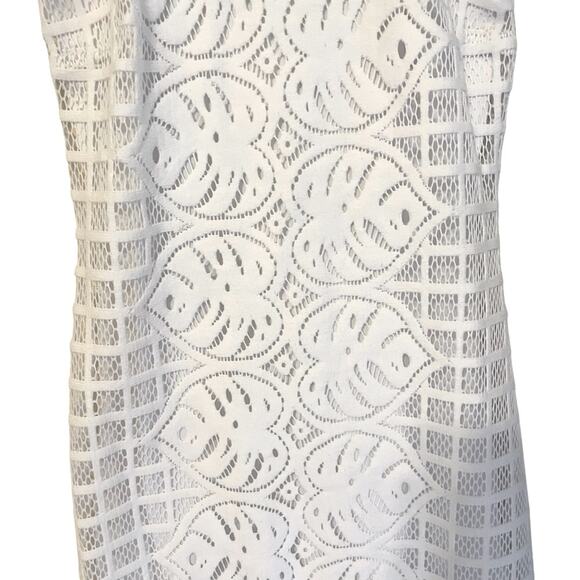 Lilly Pulitzer Mango‎ Shift Mini Dress Leafy Palm Lace White Womens Size S NWT - Picture 5 of 10